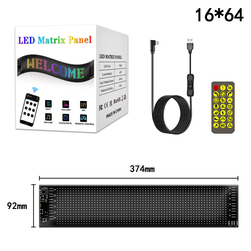 RP937 Car Rear Windshield Flexible LED Screen Display Message Scrolling Sign APP Control RP937 Car Rear Windshield Flexible LED Screen Display Message Scrolling Sign APP Control